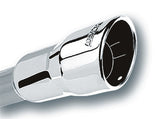 Borla 3in Inlet 4.25in Round Rolled Angle Cut x 4in Long Universal Exhaust Tips Borla Tips  AXOPROS