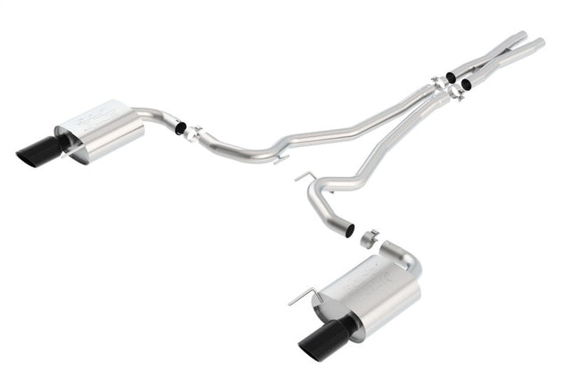 Borla Atak S Cat-Back 15-17 Ford Mustang GT 5.0L V8 MT/AT 2.5in pipe 4in tip (Black Chrome) Borla Catback  AXOPROS