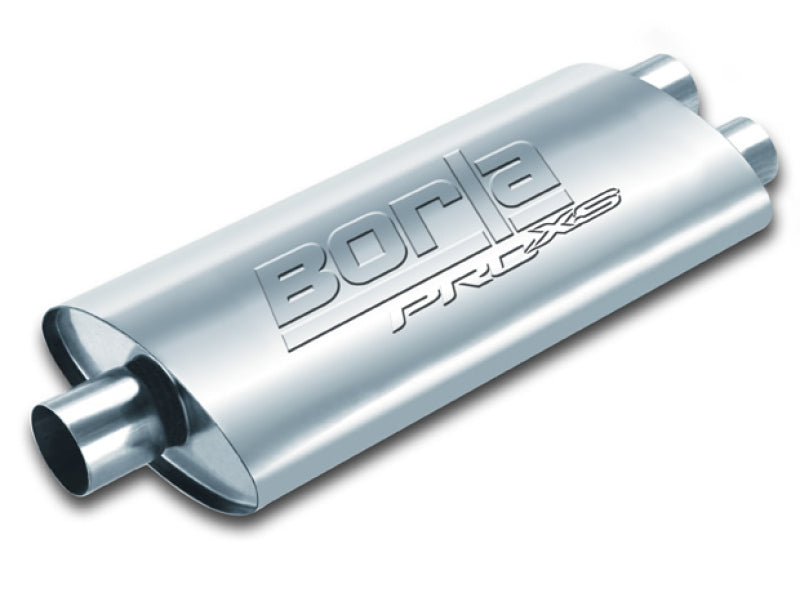 Borla Pro-XS 3in, 2-1/2in, 19in x 9-1/2in x 4in Oval Cen/Dual Turbo XL Muffler Borla Muffler  AXOPROS