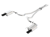 Borla S-Type Cat-Back 15-17 Ford Mustang GT 5.0L V8 MT/AT 2.5in pipe 4in tip (Black Chrome) Borla Catback  AXOPROS
