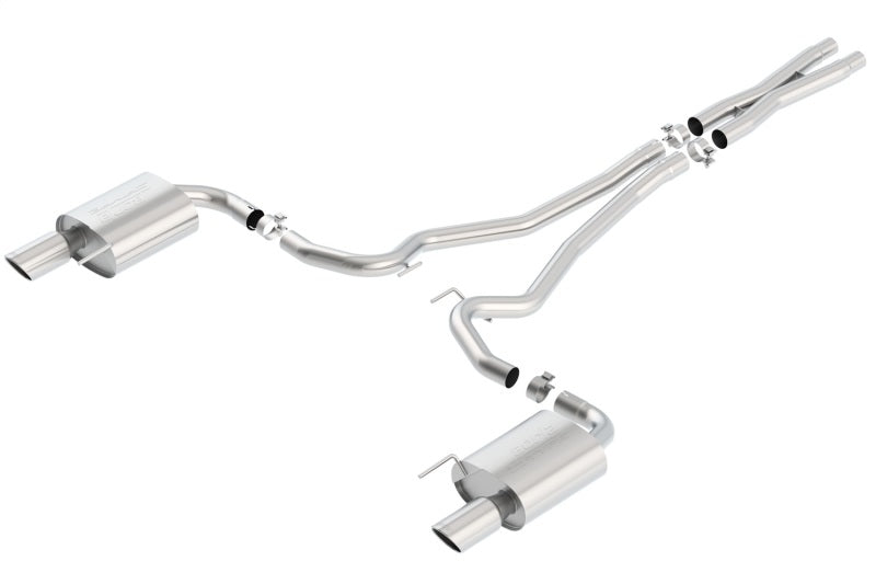 Borla S-Type Cat-Back 15-17 Ford Mustang GT 5.0L V8 MT/AT 2.5in pipe 4in tip Borla Catback  AXOPROS