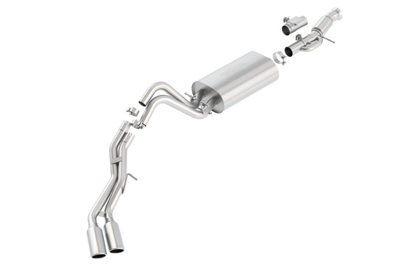 Borla Touring Cat Back 15-16 GMC Denali 6.2L V8 2.75in, 2.25in Dual Same Side Exit 4in Tips Exhaust Borla Catback  AXOPROS