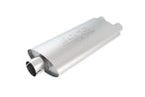 Borla Universal Center/Dual Oval 2.5in In/Dual 2.5in Out 19in x 4in x 9.5in Notched PRO-XS Muffler Borla Muffler  AXOPROS