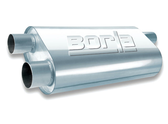 Borla Universal Oval Transverse 2.5in Inlet/Outlet 19in x 10.25in x 5.5in Turbo XL Muffler Borla Muffler  AXOPROS