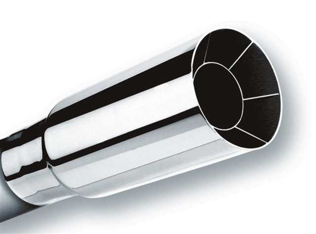 Borla Universal Polished Tip Single Round Intercooled (inlet 2 1/4in. Outlet 2 1/2in) Borla Tips  AXOPROS