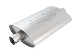 Borla Universal Pro-XS Oval 2.5in Inlet/Outlet Center/Center Notched Muffler Borla Muffler  AXOPROS