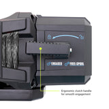 Borne Off-Road 10K Winch - Grey Synthetic Rope Borne Off-Road Winches  AXOPROS