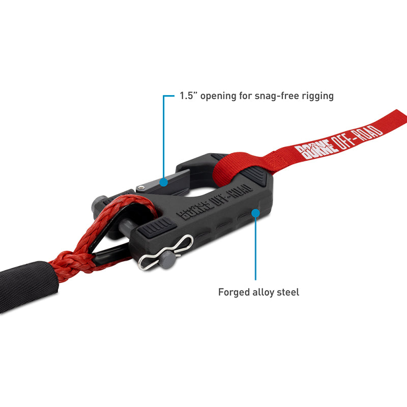 Borne Off-Road 10K Winch - Red Synthetic Rope Borne Off-Road Winches  AXOPROS