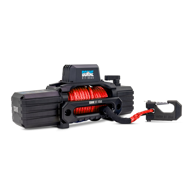 Borne Off-Road 10K Winch - Red Synthetic Rope Borne Off-Road Winches  AXOPROS
