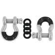 Borne Off-Road Borne D-Ring Shackle Set Grey Borne Off-Road Tow Hooks  AXOPROS