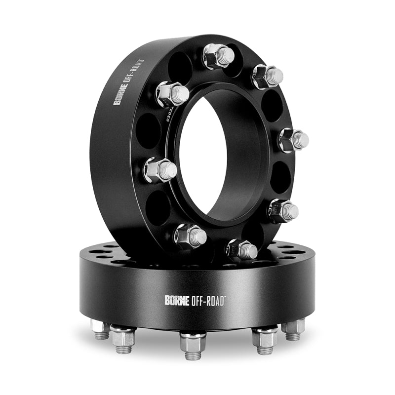Borne Off-Road Wheel Spacers - 6x139.7 - 78.1 - 25mm - M14 - Black Borne Off-Road Wheel Spacers & Adapters  AXOPROS