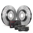 Brembo OE 15-20 Audi A3 Quattro/19-23 Q3/15-20 S3/16-23 TTS Quattro/19-23 Arteon Rear Disc Brake Kit Brembo OE Brake Rotors - Drilled  AXOPROS