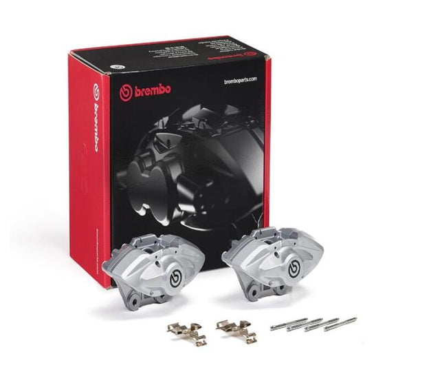 Brembo OE 16-21 BMW M2/17-18 M3/17-20 M4/14-16 M235i Hydraulic Rear X-Style Brake Calipers - Silver Brembo OE Brake Calipers - OE  AXOPROS