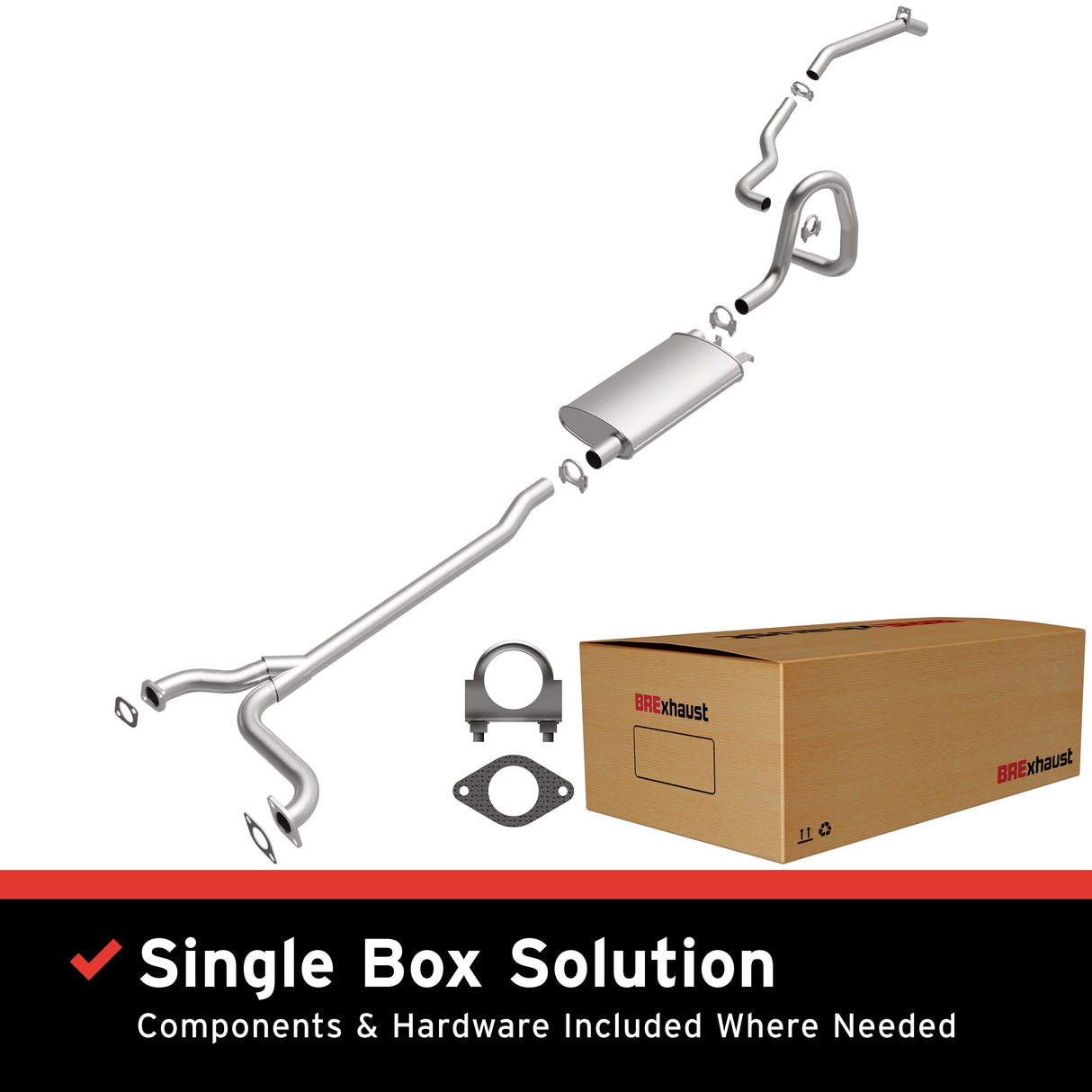 BRExhaust 1980-1988 Lincoln Direct-Fit Replacement Exhaust System BRExhaust Exhaust System Kit  AXOPROS