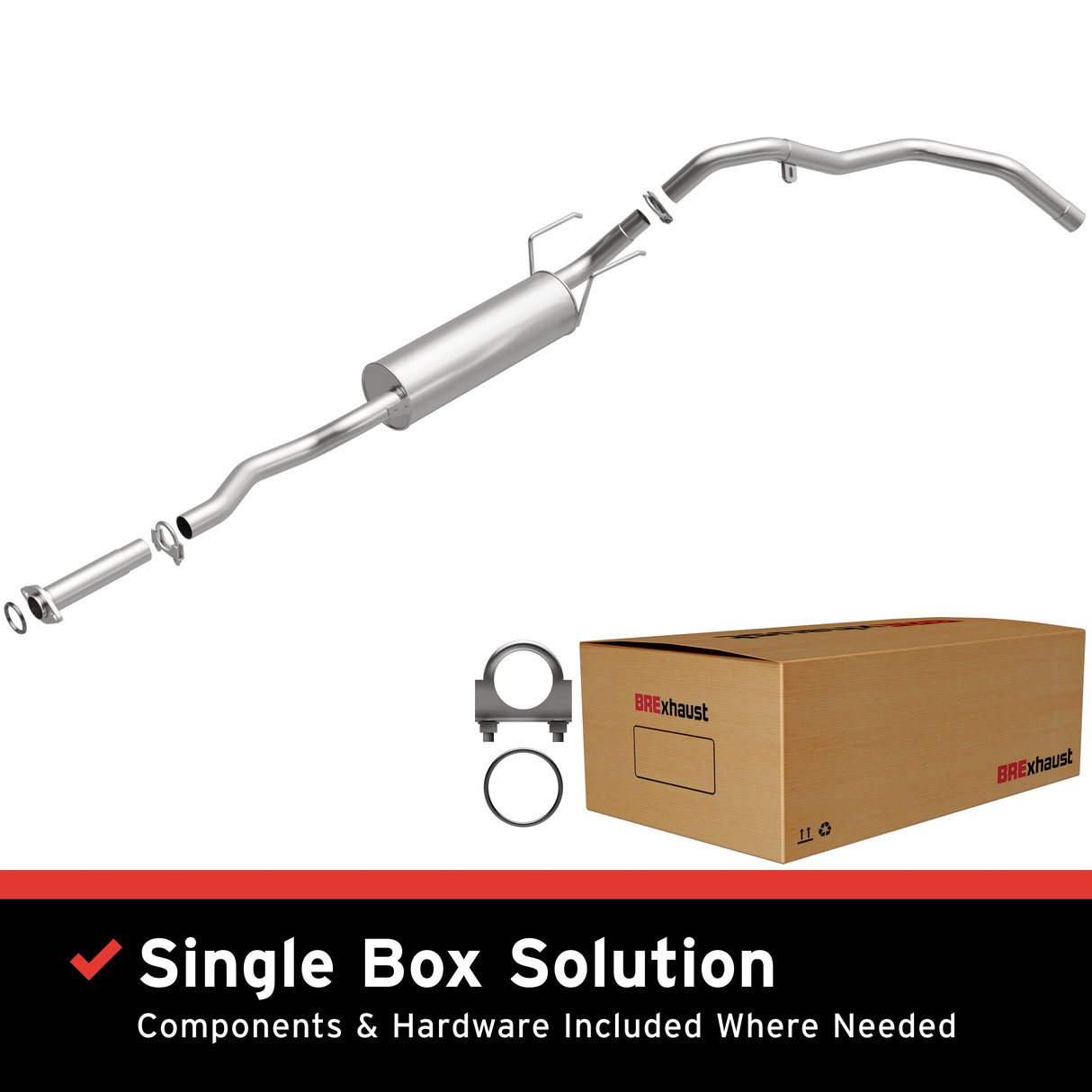 BRExhaust 1989-1995 Toyota Pickup 3.0L Direct-Fit Replacement Exhaust System BRExhaust Exhaust System Kit  AXOPROS