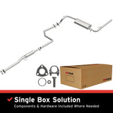 BRExhaust 1990-1991 Honda Civic 1.5L Direct-Fit Replacement Exhaust System BRExhaust Exhaust System Kit  AXOPROS