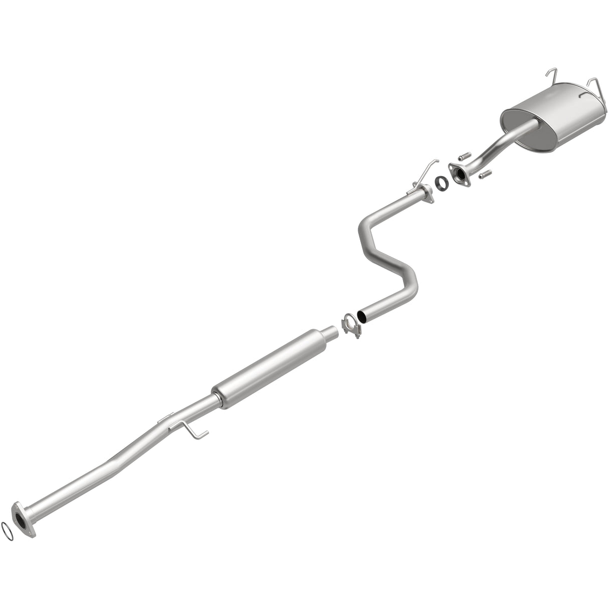 BRExhaust 1992-1993 Honda Civic 1.5L Direct-Fit Replacement Exhaust System BRExhaust Exhaust System Kit  AXOPROS