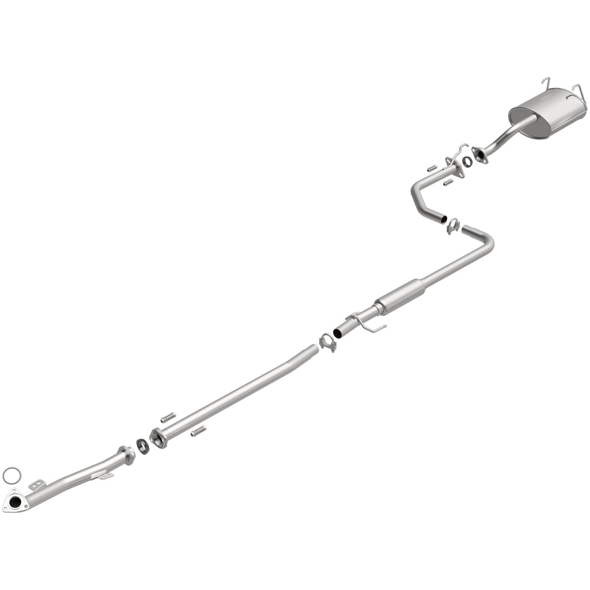 BRExhaust 1992-1995 Honda Civic 1.5L Direct-Fit Replacement Exhaust System BRExhaust Exhaust System Kit  AXOPROS