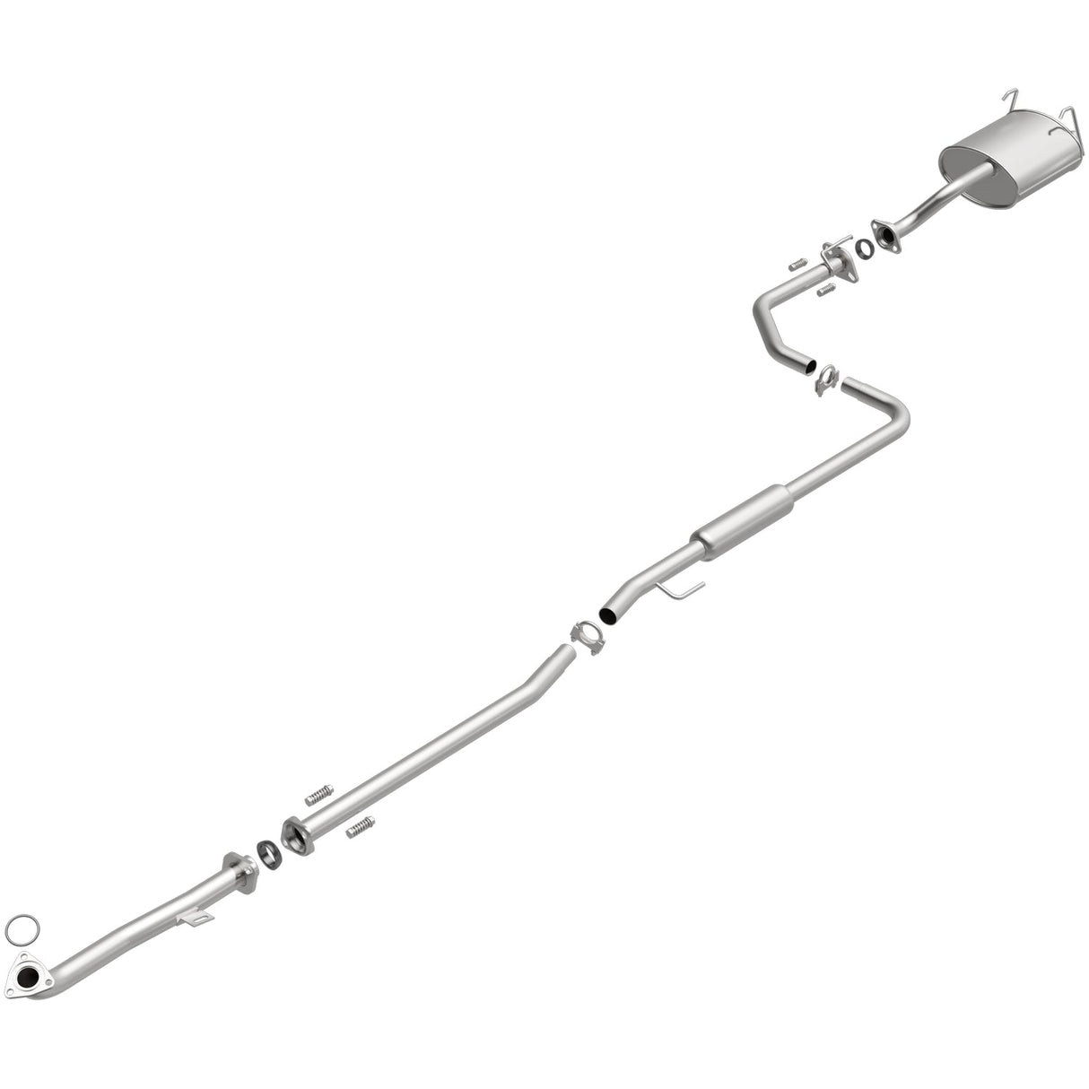 BRExhaust 1996-2000 Honda Civic 1.6L Direct-Fit Replacement Exhaust System BRExhaust Exhaust System Kit  AXOPROS