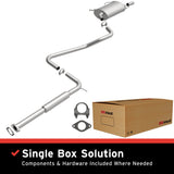 BRExhaust 1998-2001 Nissan Altima 2.4L Direct-Fit Replacement Exhaust System BRExhaust Exhaust System Kit  AXOPROS