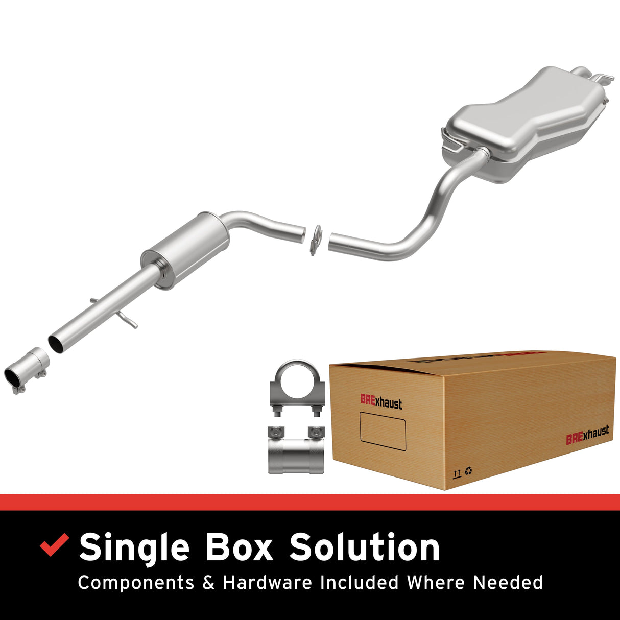 BRExhaust 1998-2010 Volkswagen Direct-Fit Replacement Exhaust System BRExhaust Exhaust System Kit  AXOPROS