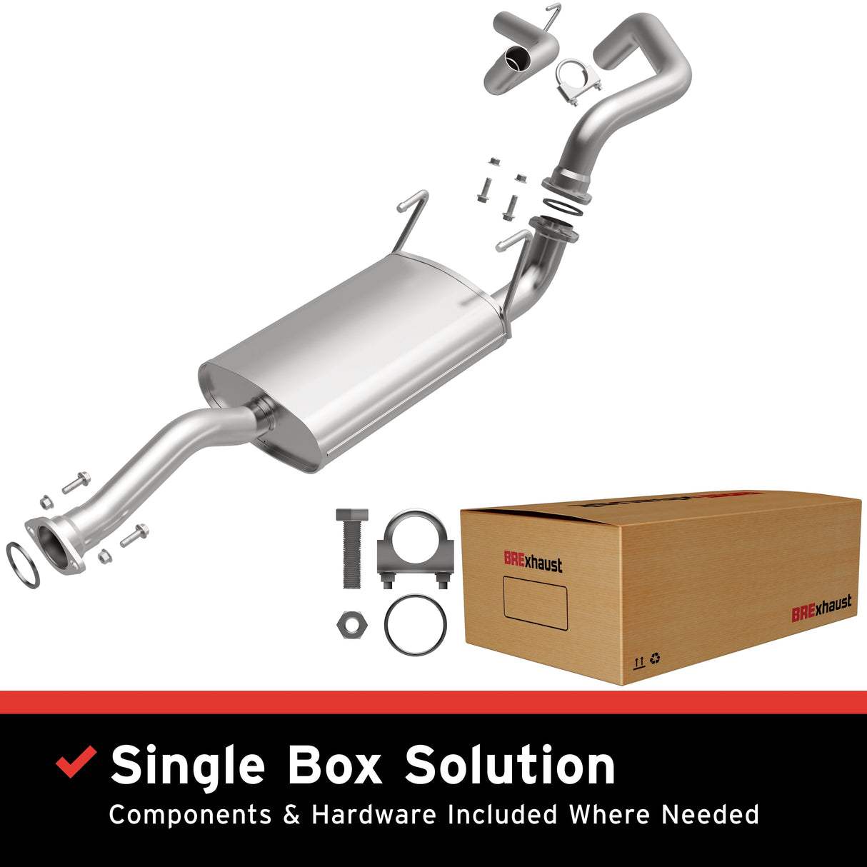 BRExhaust 1999-2002 Toyota 4Runner Direct-Fit Replacement Exhaust System BRExhaust Exhaust System Kit  AXOPROS