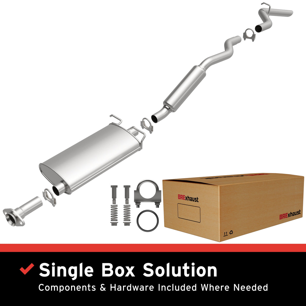 BRExhaust 1999-2003 Ford Direct-Fit Replacement Exhaust System BRExhaust Exhaust System Kit  AXOPROS