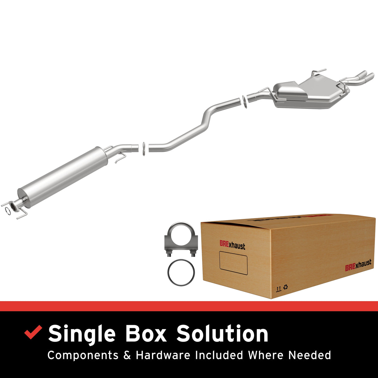 BRExhaust 1999-2003 Saab 9-5 3.0L Direct-Fit Replacement Exhaust System BRExhaust Exhaust System Kit  AXOPROS