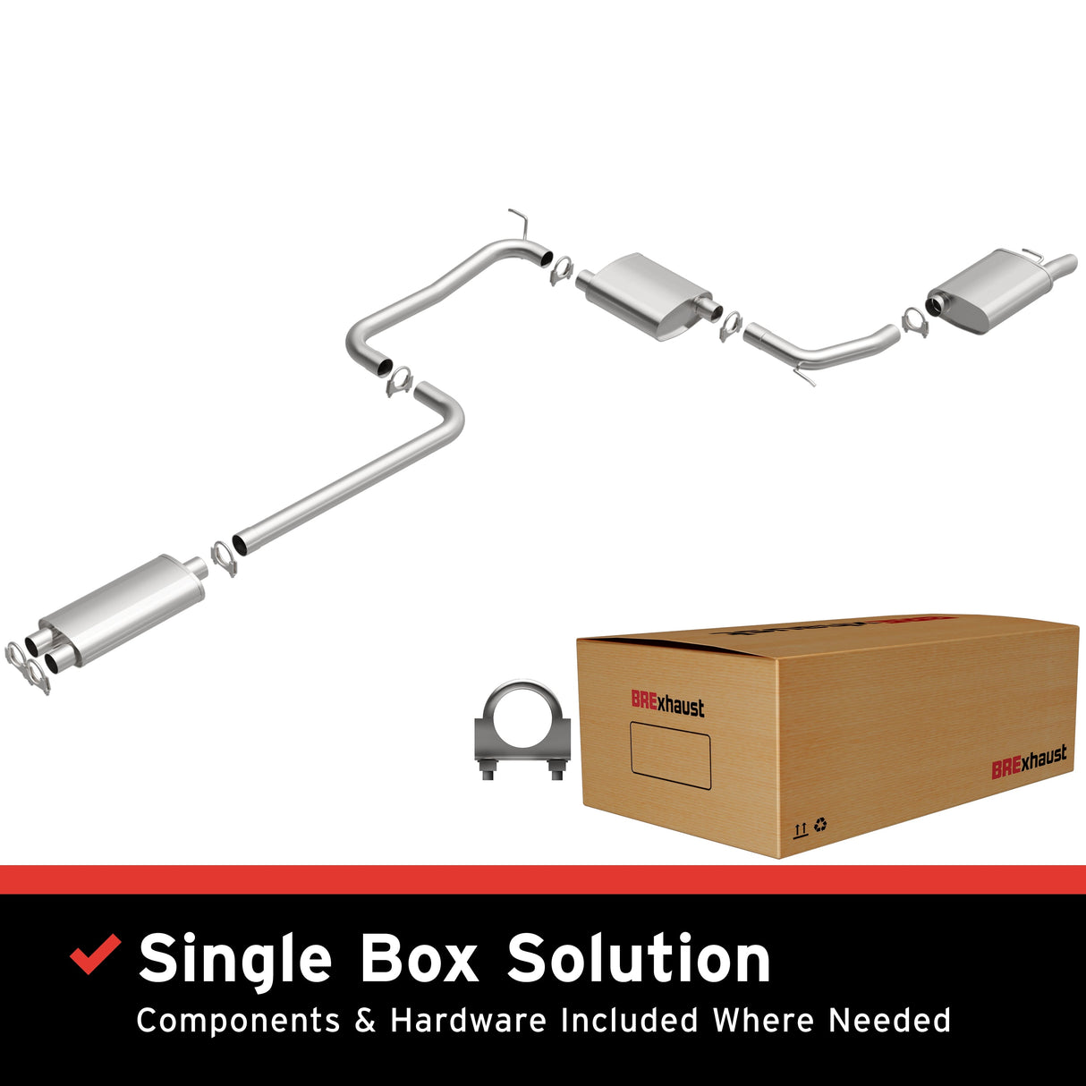 BRExhaust 1999-2004 Chrysler 300M 3.5L Direct-Fit Replacement Exhaust System BRExhaust Exhaust System Kit  AXOPROS