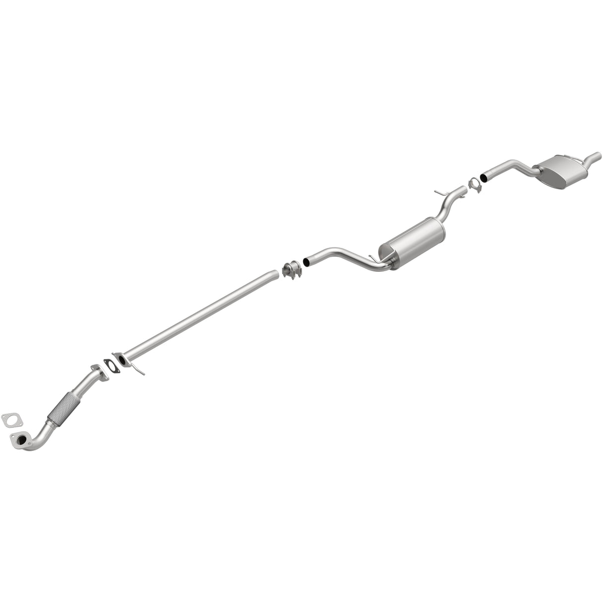 BRExhaust 2000-2004 Ford Focus 2.0L Direct-Fit Replacement Exhaust System BRExhaust Exhaust System Kit  AXOPROS