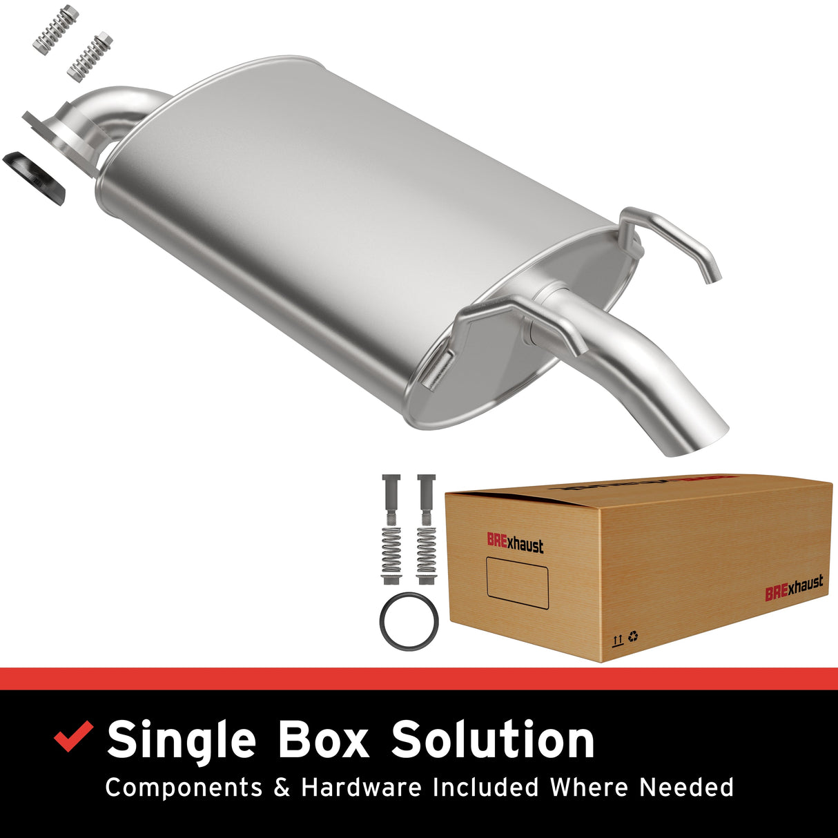 BRExhaust 2001-2003 Toyota Highlander Direct-Fit Replacement Exhaust System BRExhaust Exhaust System Kit  AXOPROS