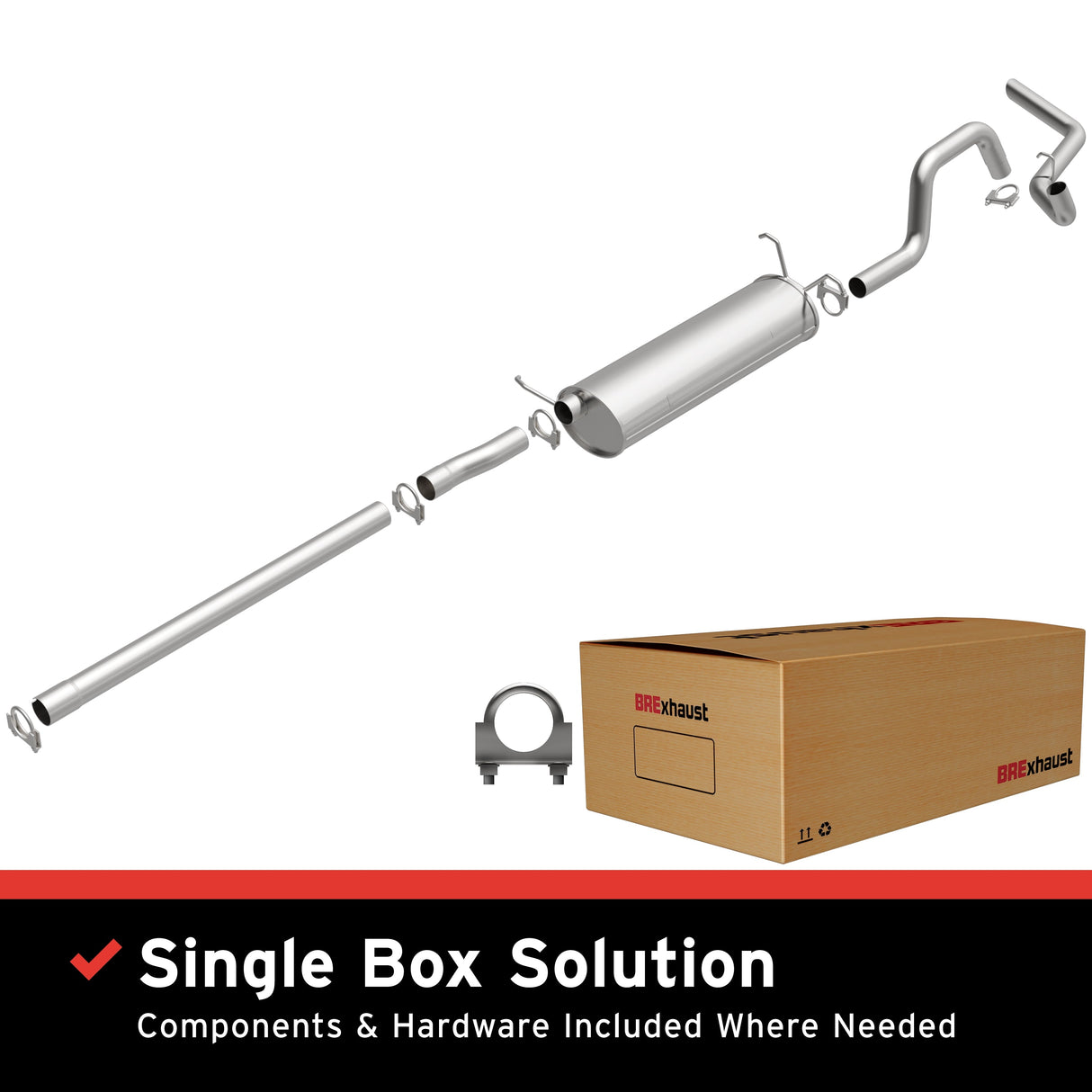 BRExhaust 2001-2004 Ford Direct-Fit Replacement Exhaust System BRExhaust Exhaust System Kit  AXOPROS