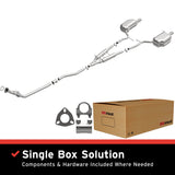 BRExhaust 2002-2003 Audi A4 Quattro 1.8L Direct-Fit Replacement Exhaust System BRExhaust Exhaust System Kit  AXOPROS