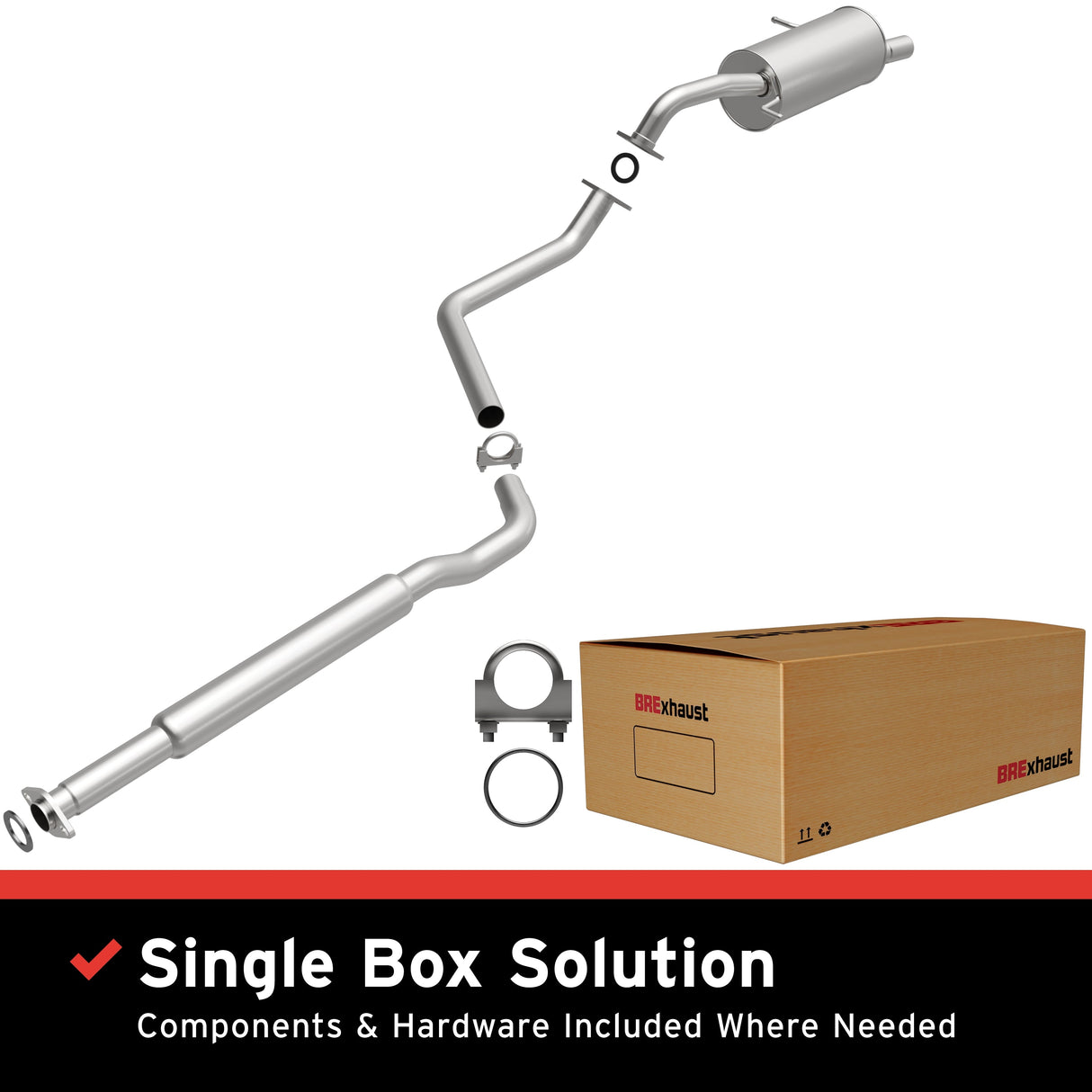 BRExhaust 2002-2003 Mazda Protege5 2.0L Direct-Fit Replacement Exhaust System BRExhaust Exhaust System Kit  AXOPROS