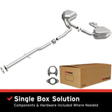 BRExhaust 2002-2008 Mini Cooper 1.6L Direct-Fit Replacement Exhaust System BRExhaust Exhaust System Kit  AXOPROS