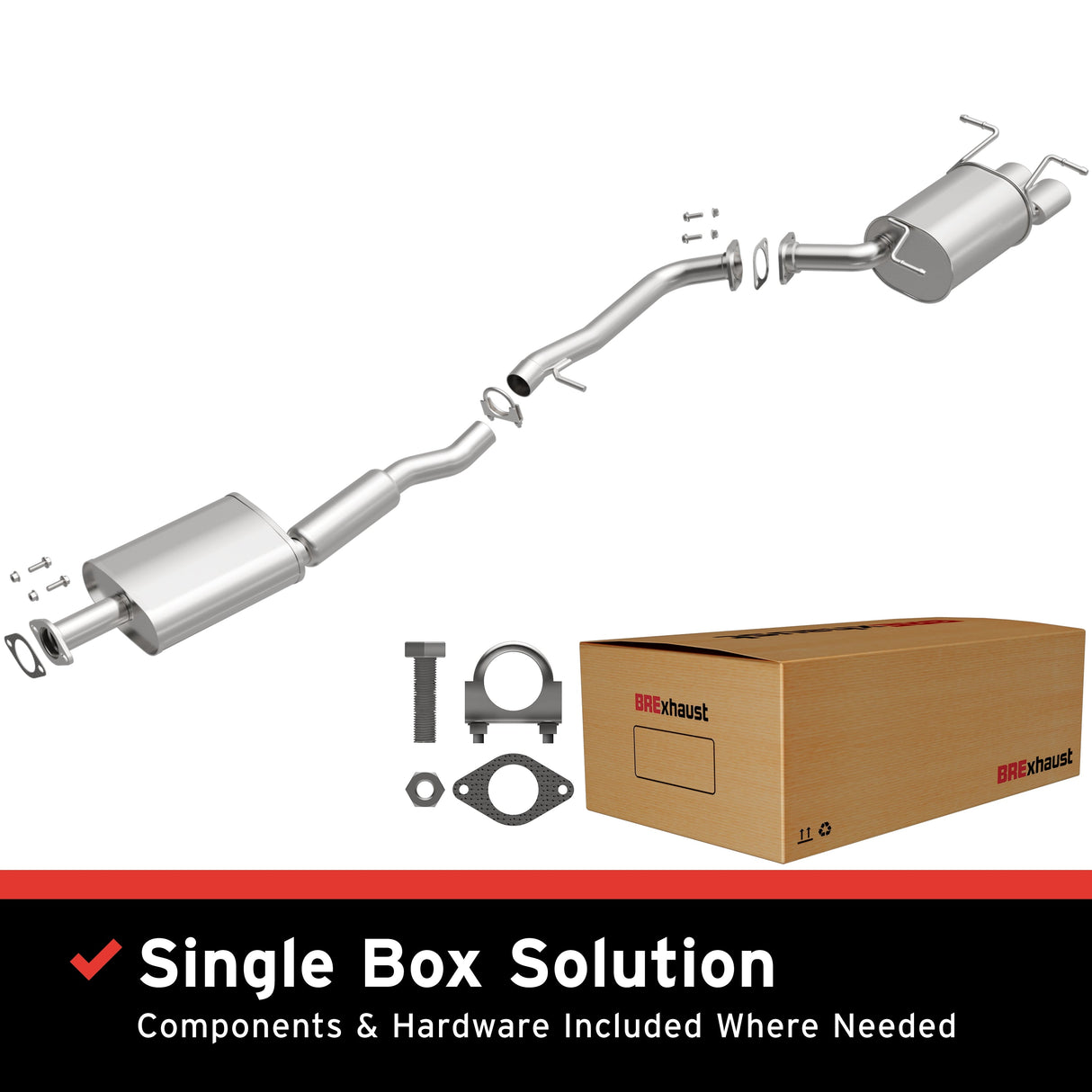 BRExhaust 2003-2004 INFINITI G35 3.5L Direct-Fit Replacement Exhaust System BRExhaust Exhaust System Kit  AXOPROS