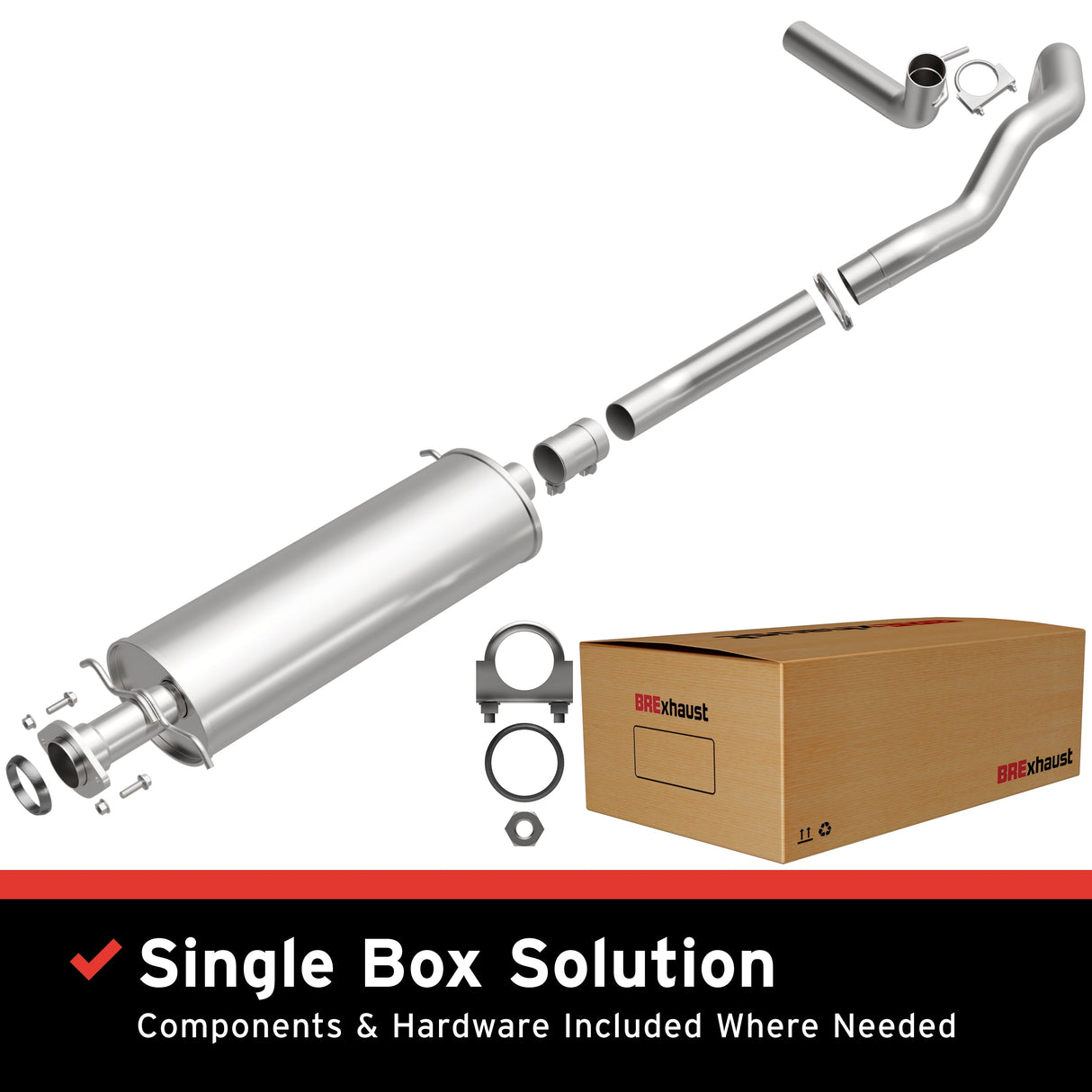 BRExhaust 2003-2006 Ford Expedition Direct-Fit Replacement Exhaust System BRExhaust Exhaust System Kit  AXOPROS