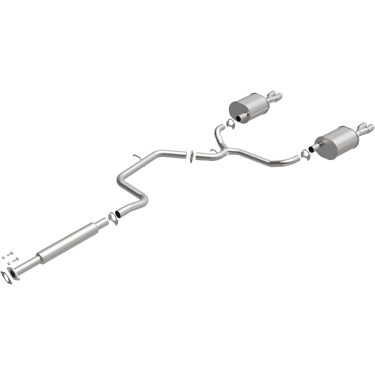 BRExhaust 2003-2008 Pontiac Grand Prix 3.8L Direct-Fit Replacement Exhaust System BRExhaust Exhaust System Kit  AXOPROS