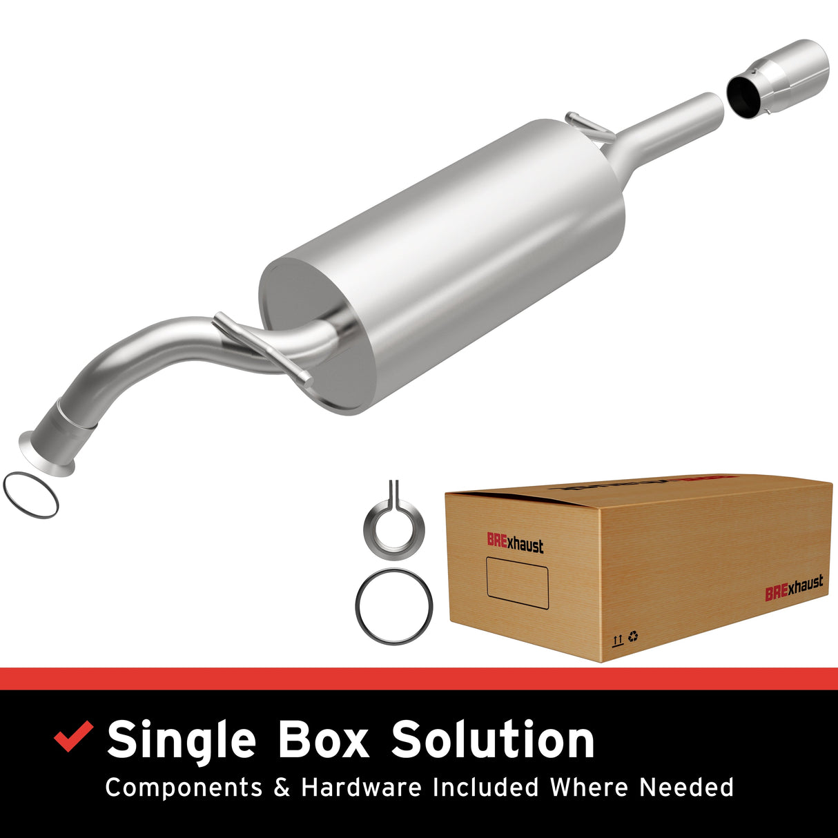 BRExhaust 2004-2006 Scion XA 1.5L Direct-Fit Replacement Exhaust System BRExhaust Exhaust System Kit  AXOPROS