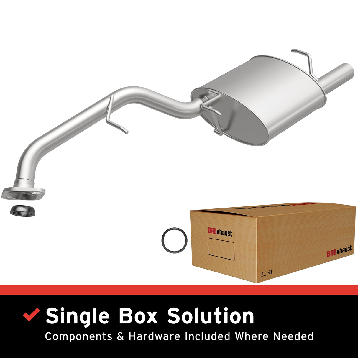 BRExhaust 2006-2010 Mazda 5 2.3L Direct-Fit Replacement Exhaust System BRExhaust Exhaust System Kit  AXOPROS