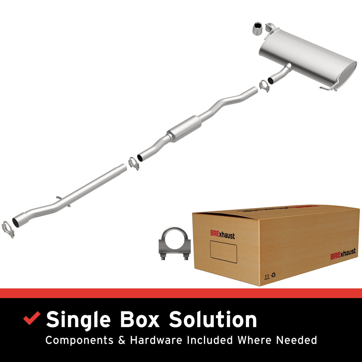 BRExhaust 2007-2011 Jeep Direct-Fit Replacement Exhaust System BRExhaust Exhaust System Kit  AXOPROS