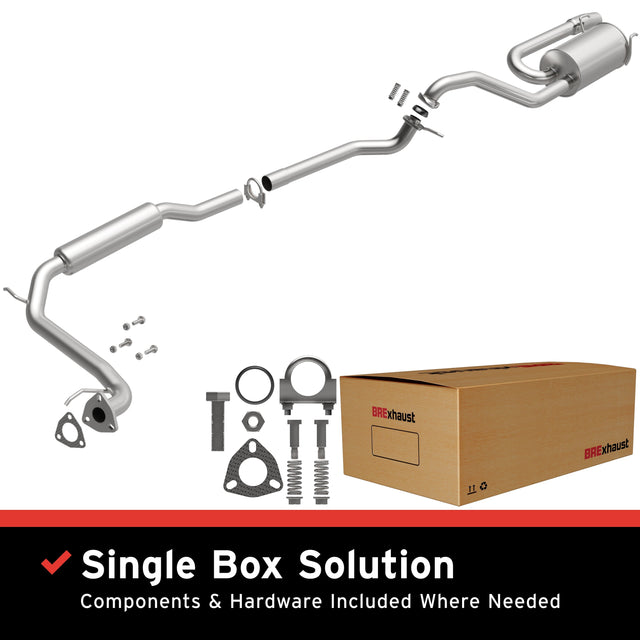 BRExhaust 2009-2013 Honda Fit 1.5L Direct-Fit Replacement Exhaust System BRExhaust Exhaust System Kit  AXOPROS