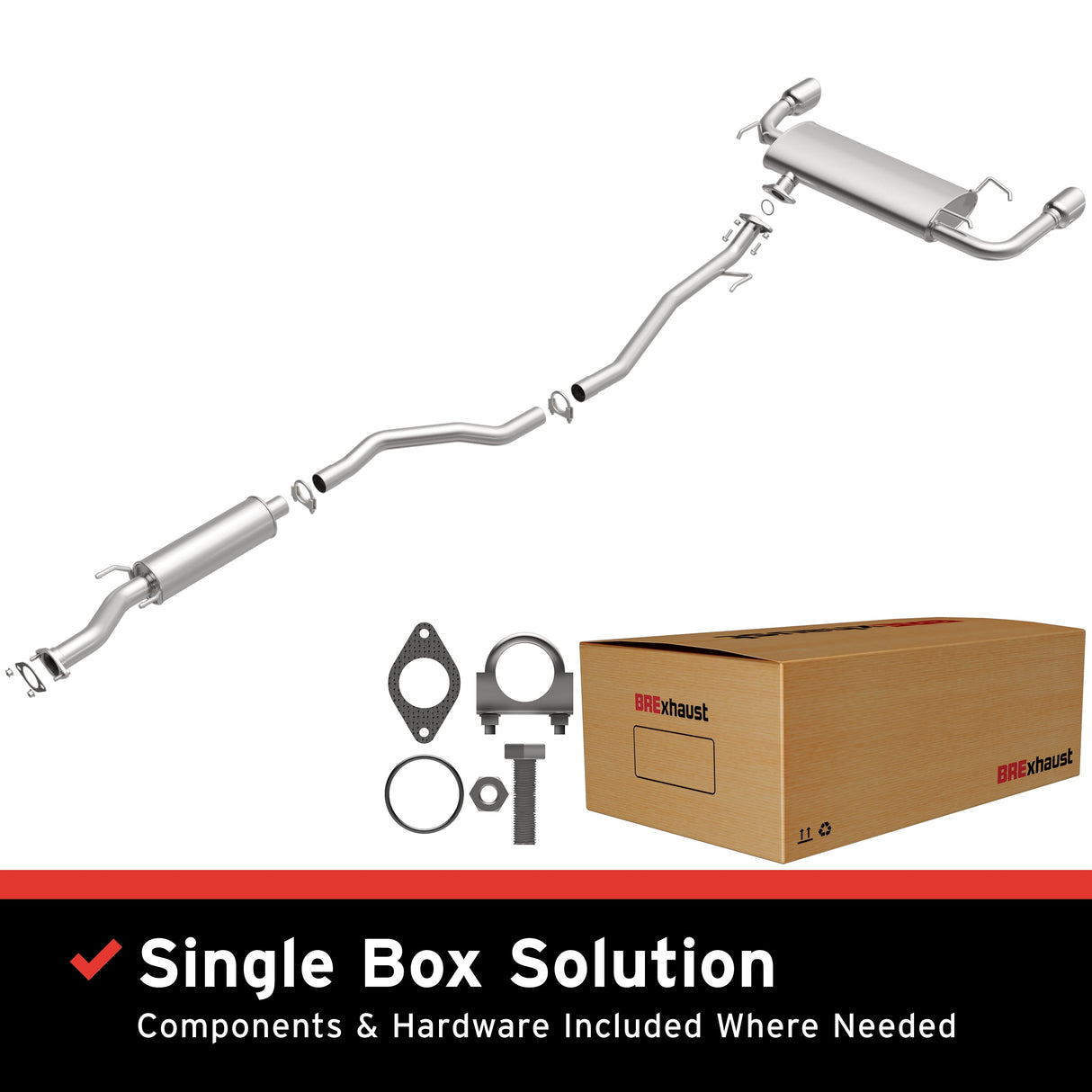 BRExhaust 2009-2014 Nissan Murano 3.5L Direct-Fit Replacement Exhaust System BRExhaust Exhaust System Kit  AXOPROS