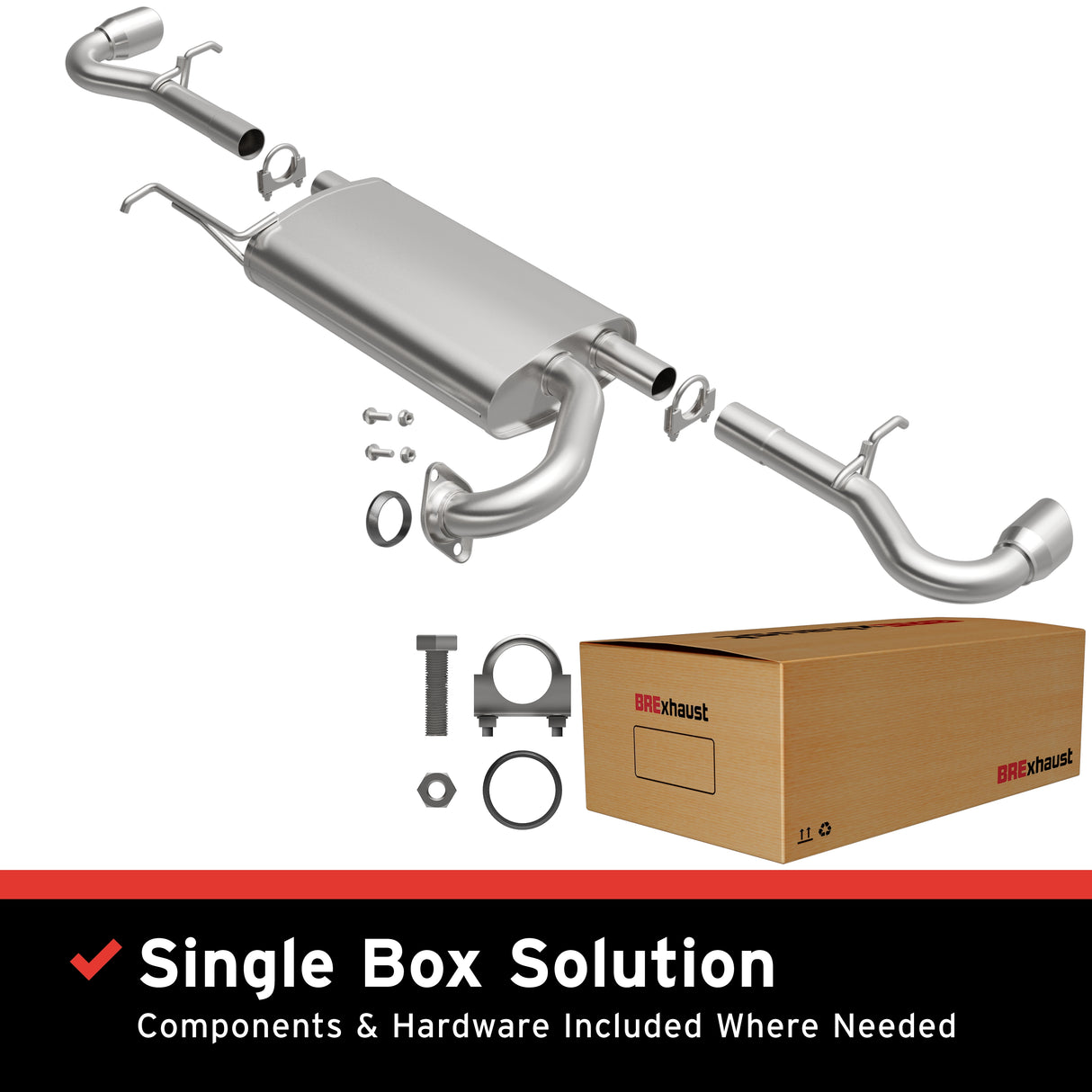 BRExhaust 2009-2015 Toyota Venza 3.5L Direct-Fit Replacement Exhaust System BRExhaust Exhaust System Kit  AXOPROS