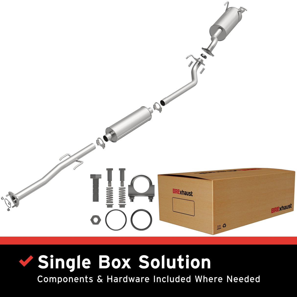 BRExhaust 2010-2011 Honda CR-V 2.4L Direct-Fit Replacement Exhaust System BRExhaust Exhaust System Kit  AXOPROS