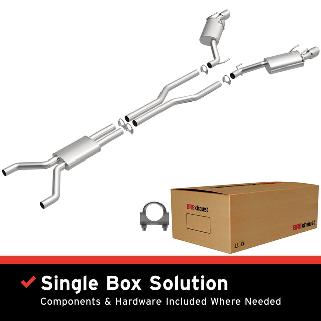 BRExhaust 2010-2015 Chevrolet Camaro 3.6L Direct-Fit Replacement Exhaust System BRExhaust Exhaust System Kit  AXOPROS