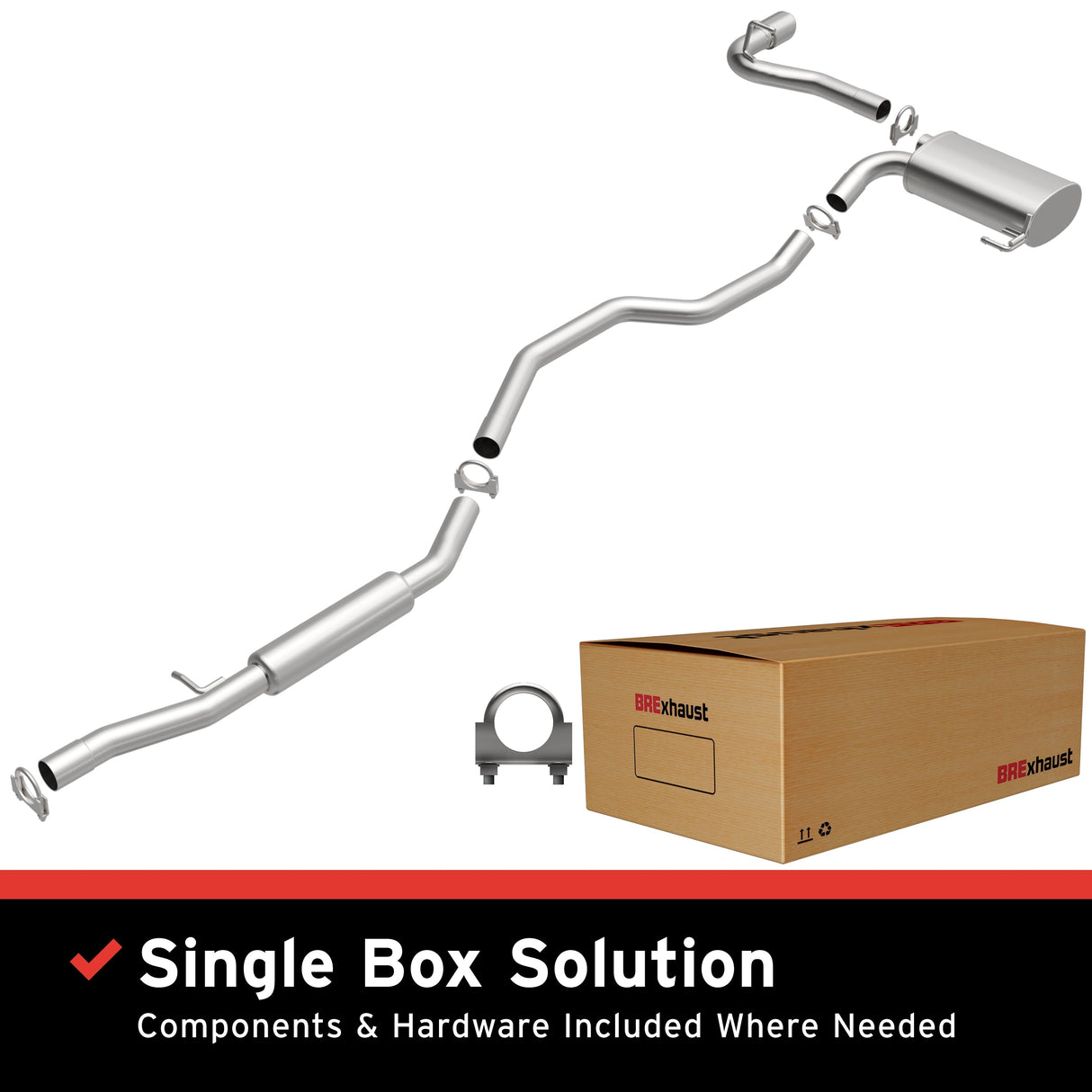 BRExhaust 2011-2017 Jeep Direct-Fit Replacement Exhaust System BRExhaust Exhaust System Kit  AXOPROS