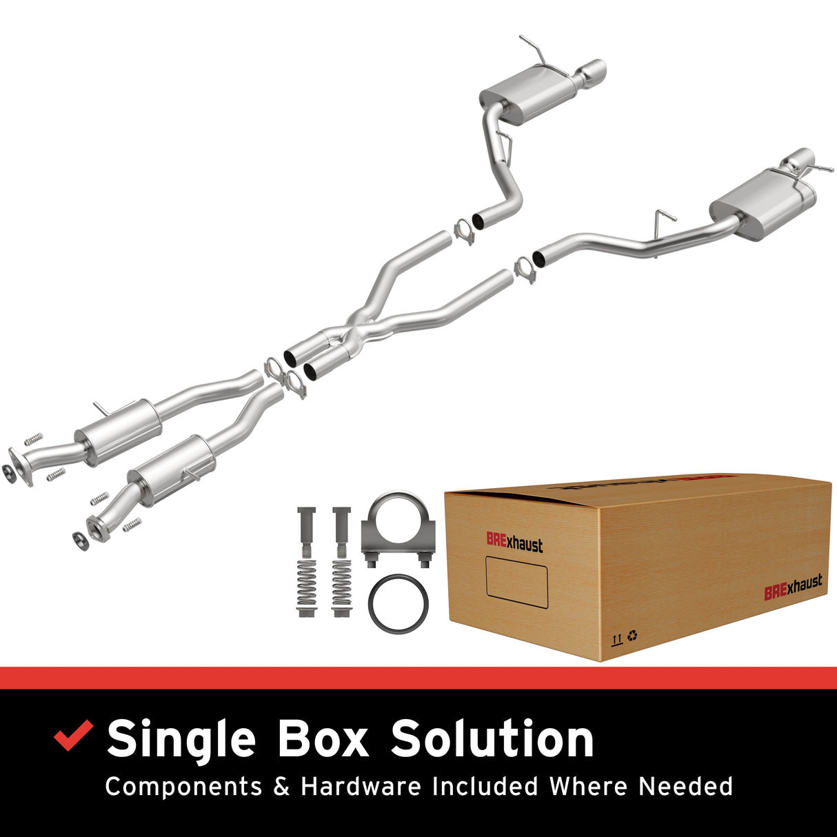 BRExhaust 2011-2023 Dodge Durango Direct-Fit Replacement Exhaust System BRExhaust Exhaust System Kit  AXOPROS