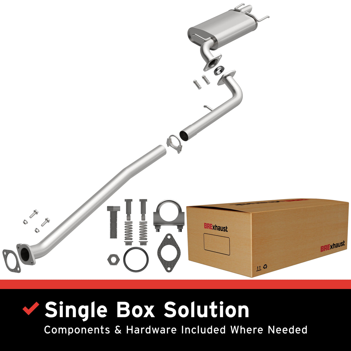 BRExhaust 2012-2017 Toyota Camry 2.5L Direct-Fit Replacement Exhaust System BRExhaust Exhaust System Kit  AXOPROS