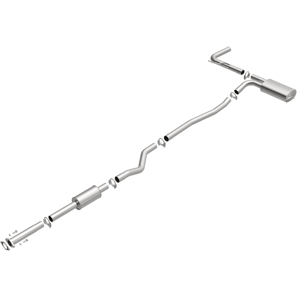 BRExhaust 2013-2017 Ford Fusion 2.5L Direct-Fit Replacement Exhaust System BRExhaust Exhaust System Kit  AXOPROS